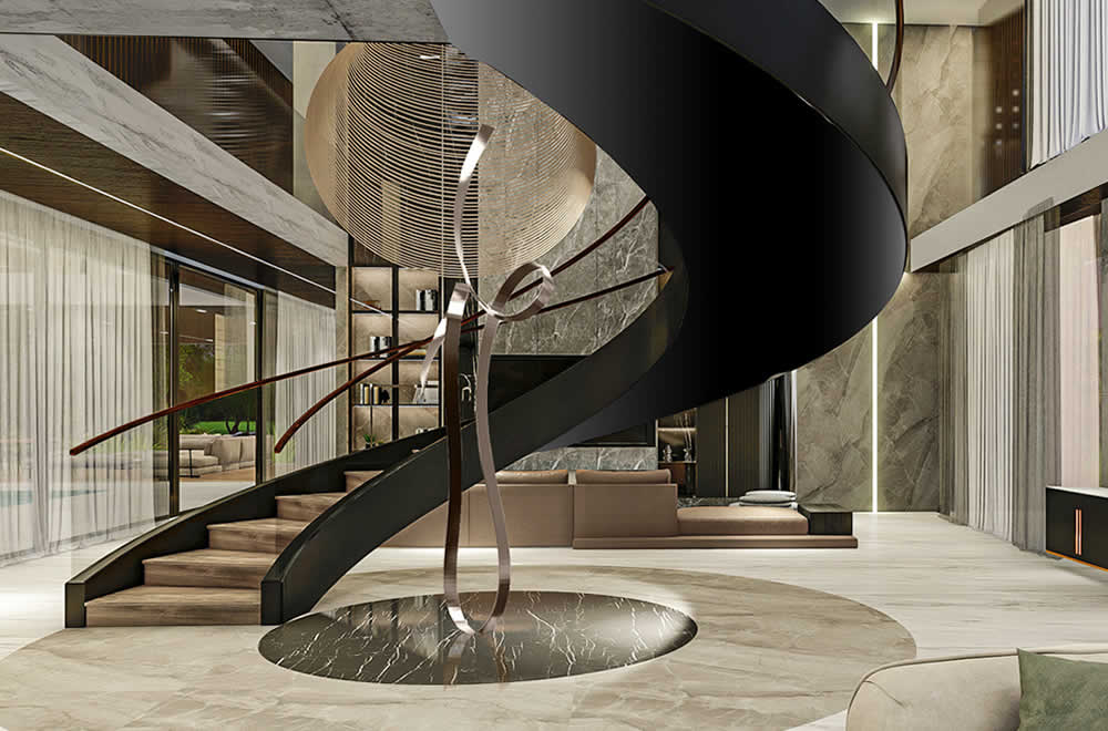 Escaleras proyecto de lujo